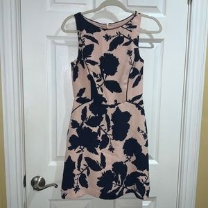 The Limited mini dress Sz 0P floral fit & flare sleeveless piping trim